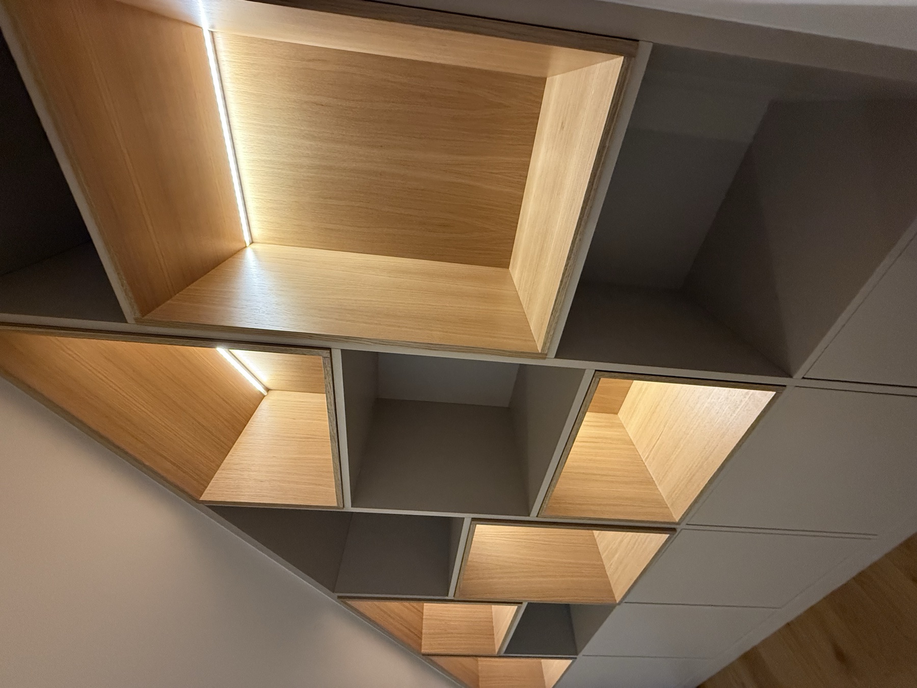 Bibliothèque et lit escamotable